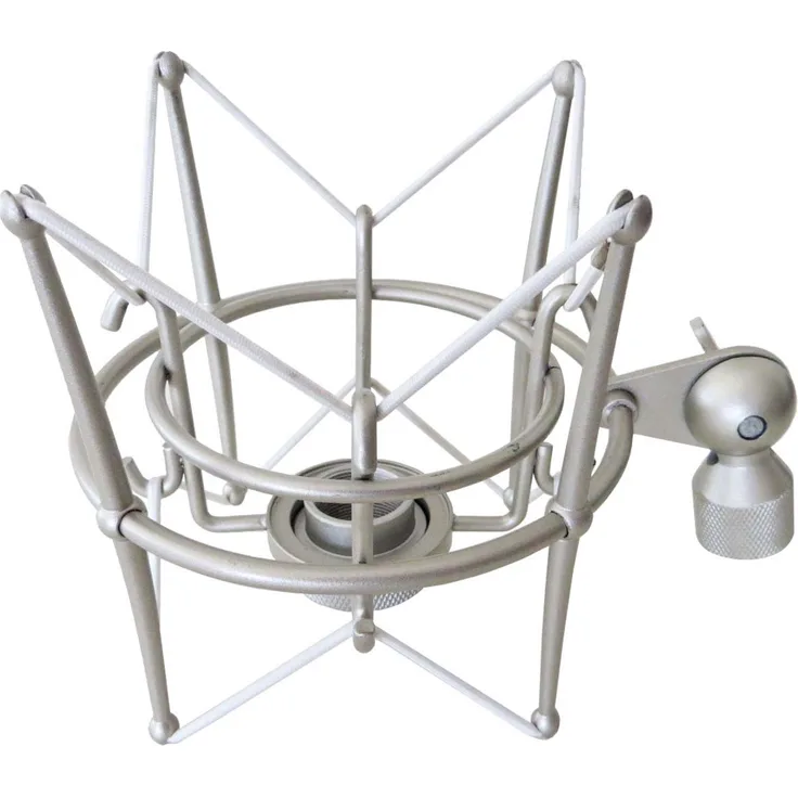 keepdrum MS089SV Silber Mikrofon-Spinne elastische Halterung Shockmount für G-Track AT2020 / USB+