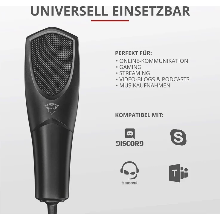 Trust GXT 232 Mantis USB-Streaming-Mikrofon Schwarz für PC, PS4, PS5 – Bild 7