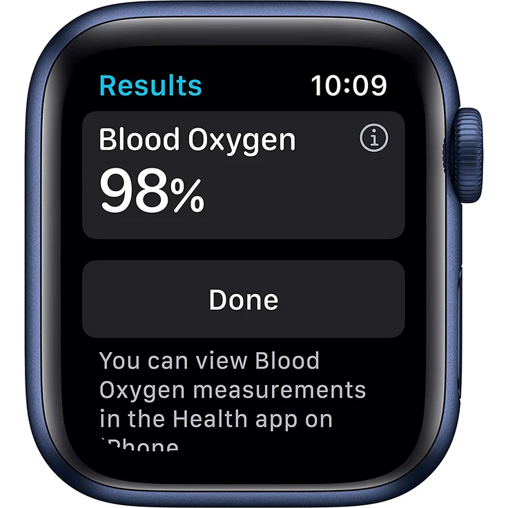 Apple Watch Series 6 Smartwatch GPS + Cellular, 40mm, Aluminiumgehäuse Blau, Sportarmband Dunkelmarine – Bild 3