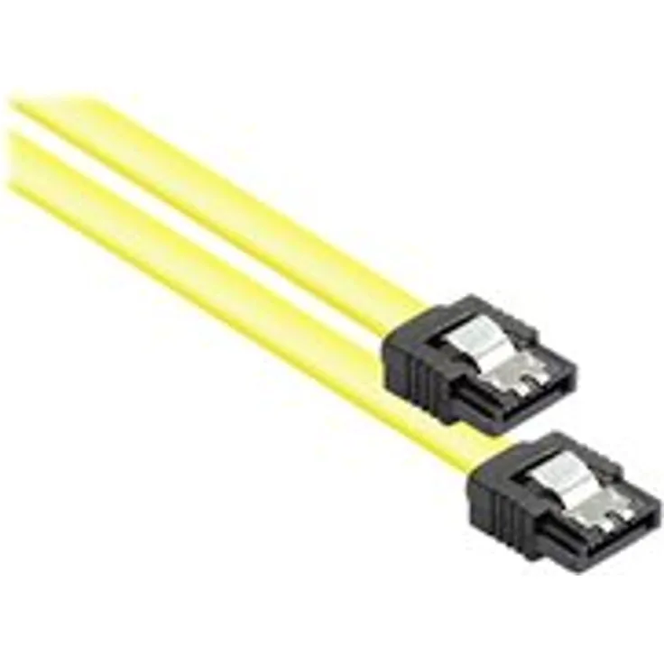 Good Connections SATA 6 Gb/s Anschlusskabel mit Metallclip - Serial ATA-Kabel - Serial ATA 150/300 /600 - 0,7 m - Gelb (5047-A07Y)