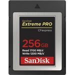SanDisk Extreme PRO CFexpress Speicherkarte Typ B 256 GB (Lesegeschwindigkeiten bis 1700 MB-s, für RAW 4K-Video, XQD-Kompatibilität, RescuePro Deluxe Wiederherstellung Software)