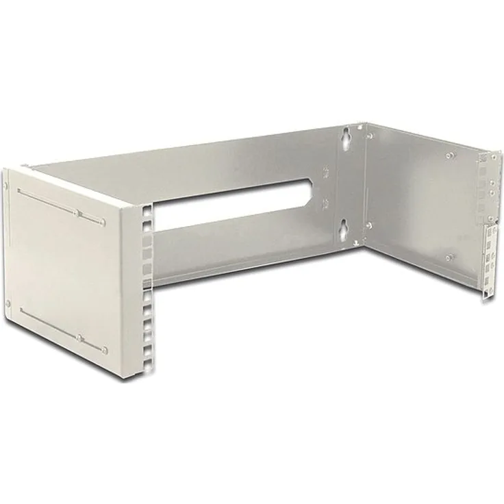 DIGITUS Professional 2HE Wandbefestigungs Patch Halter, unmontiert, Flachpaket, Grau