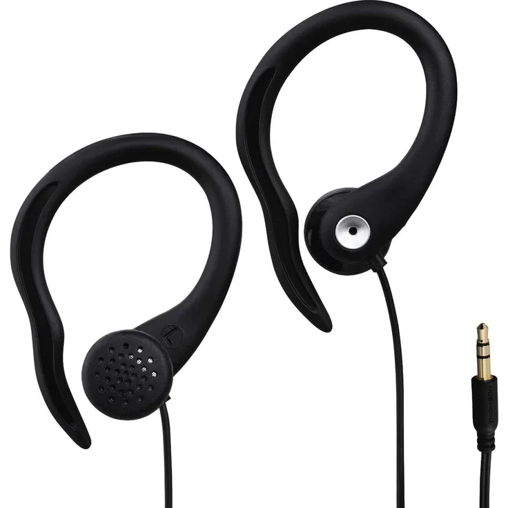 Thomson EAR5105 Clip In-Ear Kopfhörer, geeignet für Sport, schwarz – Bild 1