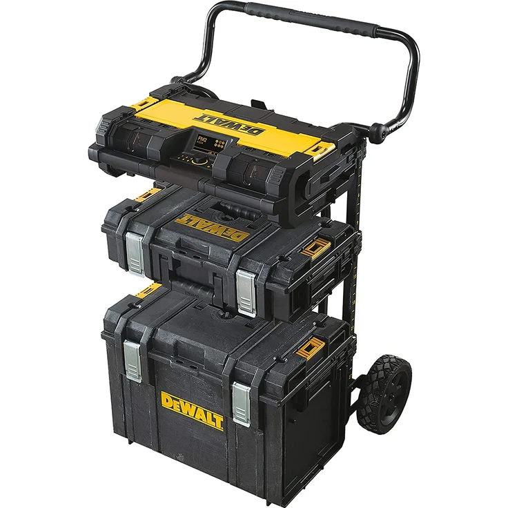 DeWalt Tough-Box Radio DWST1-75659 Baustellenradio mit Bluetooth, LCD-Display, spritzwassergeschützt, schwarz – Bild 4
