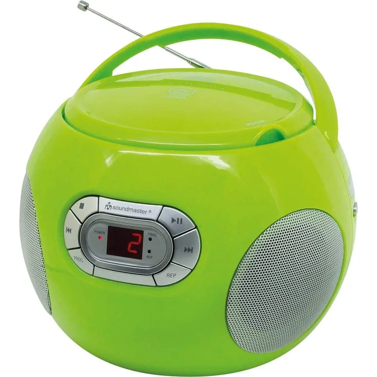 Soundmaster SCD2120GR Tragbares Radio, LED-Anzeige, grün