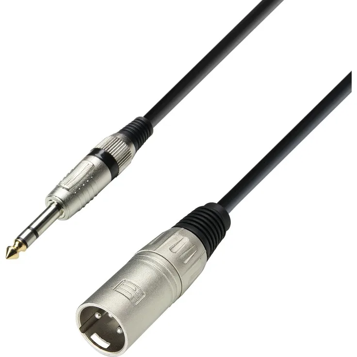 K3 BMV 0300 Mikrofonkabel XLR male auf 6,3 mm Klinke stereo 3 m