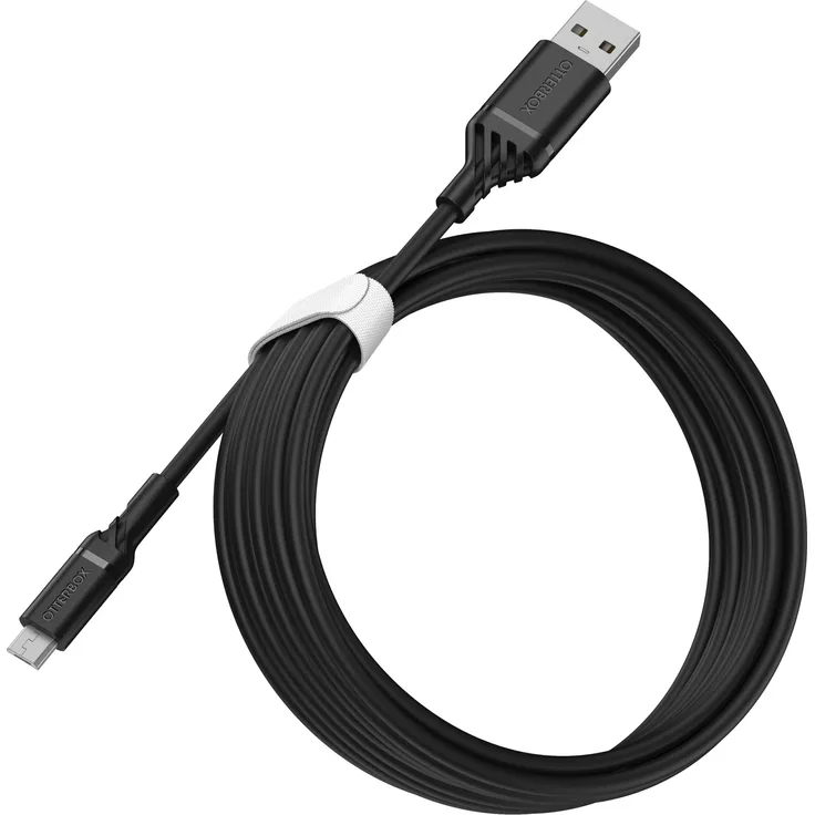 Otterbox Ladekabel USB A > Micro USB, 3 Meter Kabel, schwarz