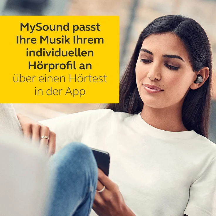 Jabra Elite 85t Wireless In-Ear Kopfhörer, mit Bluetooth, Mikrofon, Noise Cancelling, spritzwassergeschützt, grau – Bild 9