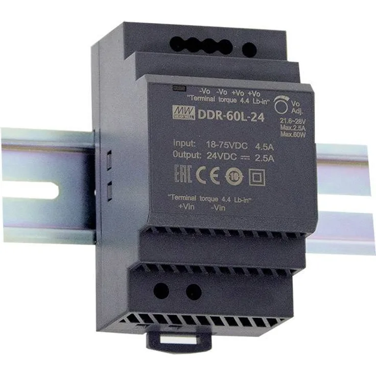 Mean Well DDR-60G-5 Hutschienen-DC-DC-Wandler (DIN-Rail) 5 V-DC 10.8A 54W 1 x
