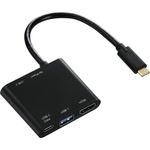 Hama USB-Type-C-Hub (mit 2x USB-3.1, 1x USB-C, 1x HDMI (USB-Verteiler für Laptop-PC-Smartphone-Tablet mit USB-C-Anschluss, OTG-fähig, 3-fach USB, Thunderbolt-3-kompatibel, USB Mehrfach-Adapter)