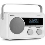 TechniSat DIGITRADIO 220 Tragbares Radio mit Wecker, LCD-Display, weiß