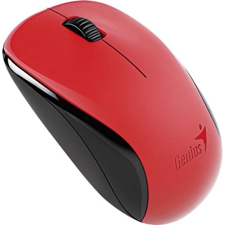 Genius NX-7000 Maus, 1200 dpi, 2,4 GHz, BlueEye Sensor, USB, rot – Bild 1