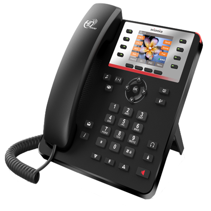 Swissvoice CP2503G VoIP-Telefon schwarz