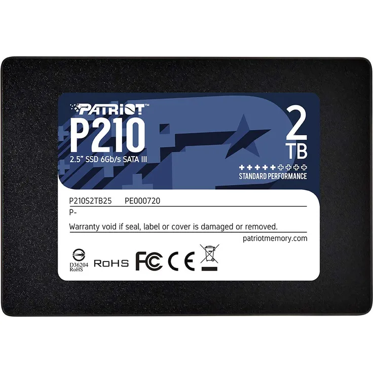 Patriot P210 - Solid-State-Disk - 2 TB - intern - 2.5 Zoll (6.4 cm) - SATA 6Gb/s (P210S2TB25)