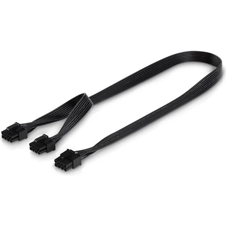 20 cm Grafikkarte-Stromkabel 8-pin-PCIe-Stecker auf 2-mal 8-pin-(6+2) Stecker schwarz