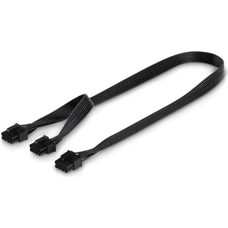 20 cm Grafikkarte-Stromkabel 8-pin-PCIe-Stecker auf 2-mal 8-pin-(6+2) Stecker schwarz