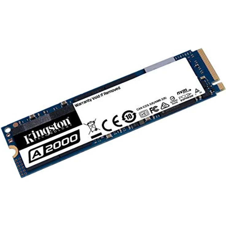 Kingston A2000 - Solid-State-Disk - verschlüsselt - 500 GB - intern - M.2 2280 - PCI Express 3.0 x4 (NVMe) - 256-Bit-AES (SA2000M8/500G) – Bild 1