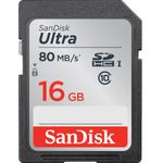 SanDisk Ultra SDHC I 16 GB bis zu 80 MB-Sek, Class 10 Speicherkarte [Standardverpackung]