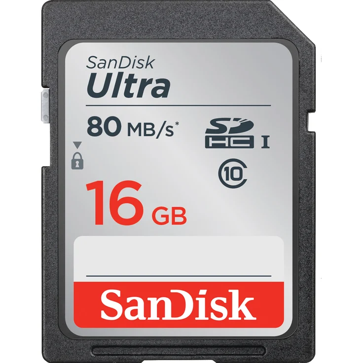 SanDisk Ultra SDHC I 16 GB bis zu 80 MB-Sek, Class 10 Speicherkarte [Standardverpackung] – Bild 1