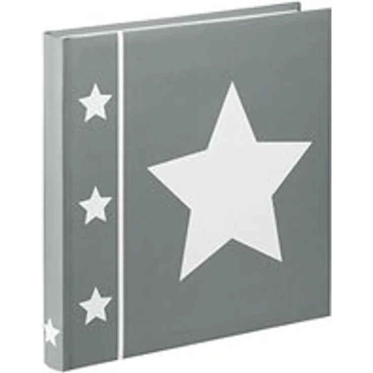 Hama Fotoalbum Skies, Jumbo Album mit 60 Seiten, für 240 Fotos im Format 10x15, Stern Motiv, 30x30, XL Fotobuch grau - Preisvergleich