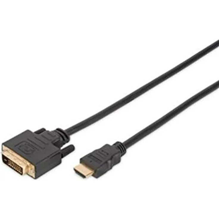 DIGITUS HDMI Adapterkabel Typ A-DVI(18+1) St-St 2,0m Full HD sw