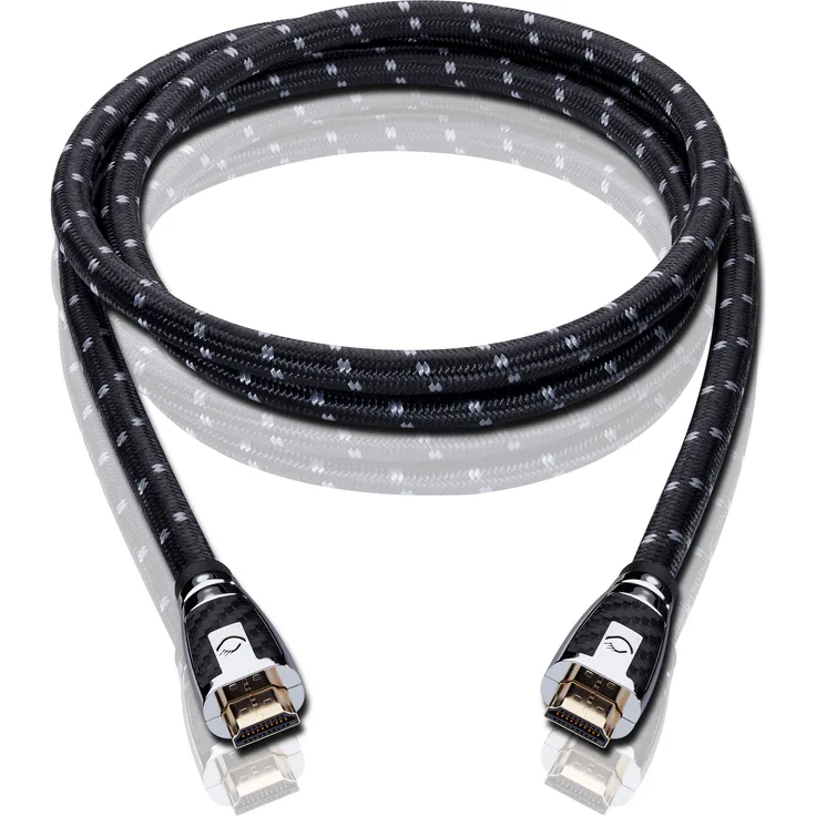 Oehlbach XXL® Carb Connect MKII (High-End High-Speed HDMI-Kabel mit HPOCC - 4K, UltraHD, HDR, Dolby Vision, 18 Gbit/s bei 60Hz) schwarz/grau 7.50m