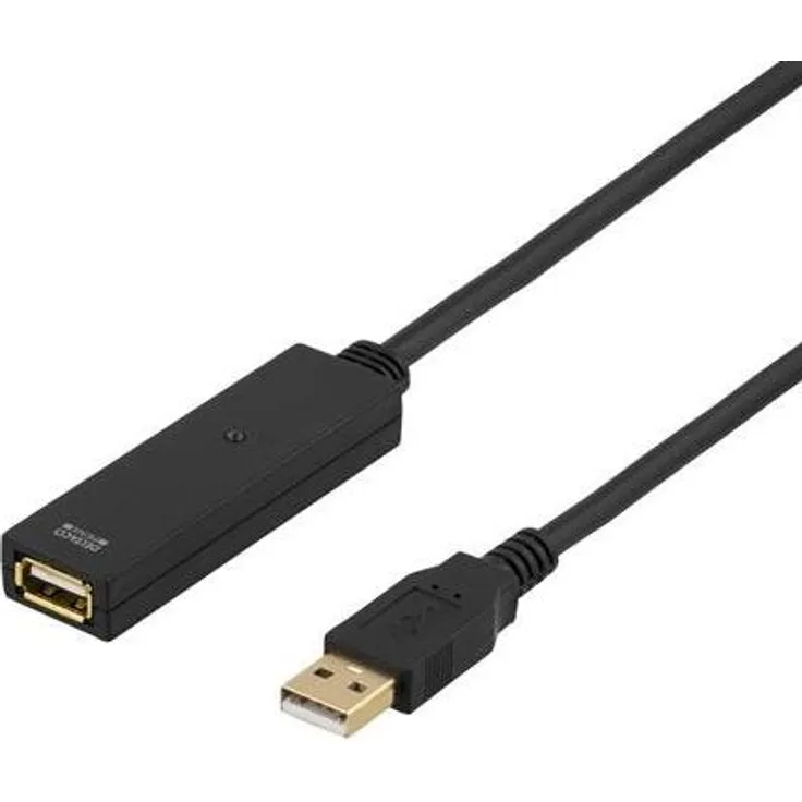 Deltaco USB2-EX3M PRIME USB 2.0 Verlängerungskabel, Aktiv, Typ A Stecker auf Typ A Buchse, 3m schwarz