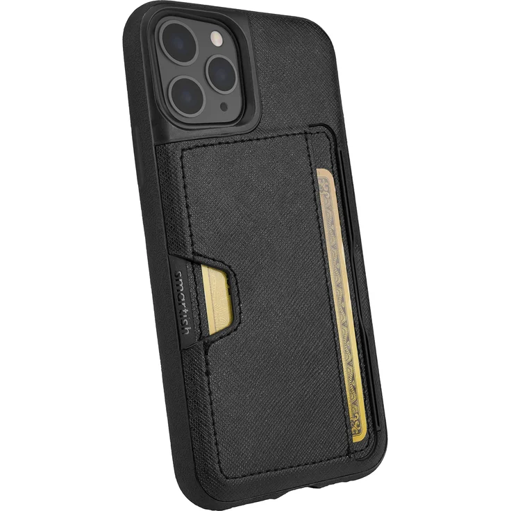 Silk Smartish Apple iPhone 11 Pro (5.8'') Wallet Hülle - Q Kreditkartentasche [Schlanke Handyhülle mit Kickstand I Grip Cover Bumper] - Wallet Slayer Vol.2 - Black Tie Affair - Q19-BLACK – Bild 1