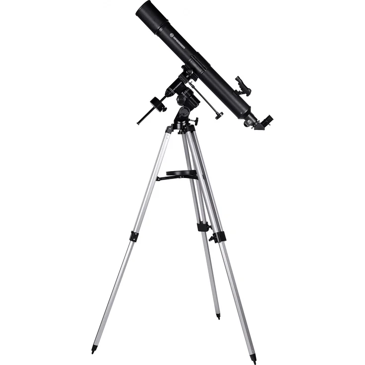 Bresser Refraktor Teleskop Quasar EQ 80-900 für Einsteiger und Erwachsene mit Smartphone Kamera Adapter für Mond und Planetenbeobachtungen, inklusive umfangreiches Zubehör – Bild 1