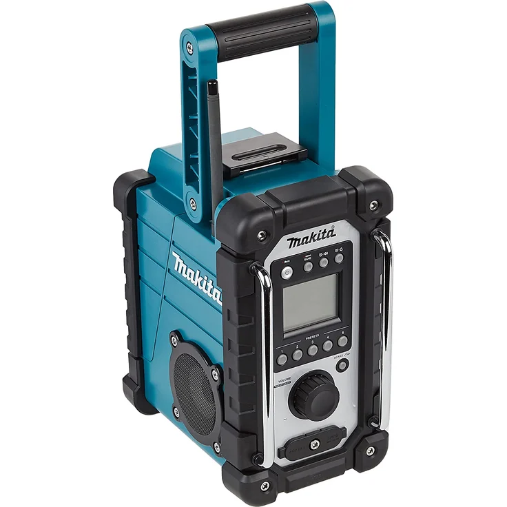 Makita DMR107 Baustellenradio mit Wecker, geeignet für Outdoor, spritzwassergeschützt, blau – Bild 4