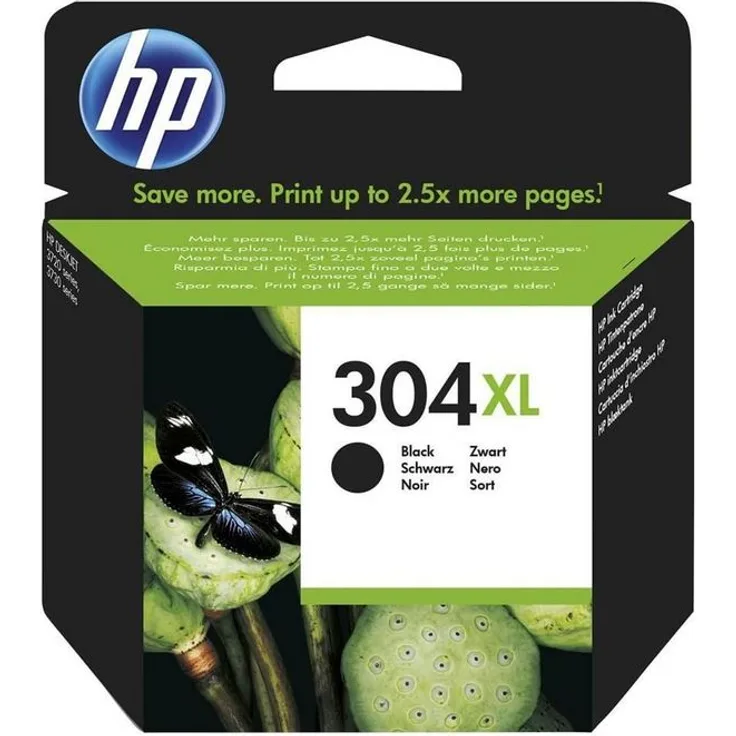HP 304XL schwarz Original Druckerpatrone mit hoher Reichweite für HP DeskJet 2630, 3720, 3720, 3720, 3730, 3735, 3750, 3760, HP ENVY 5020, 5030, 5032 (N9K08AE)