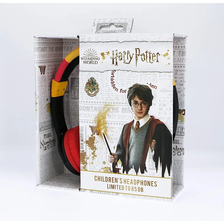 OTL Harry Potter Junior On-Ear-Kopfhörer, geeignet für Kinder, rot, schwarz – Bild 4
