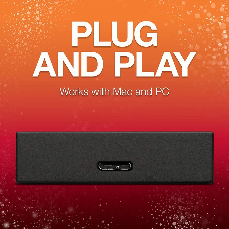 Seagate Backup Plus STHP4000400 - Festplatte - 4 TB - extern (tragbar) - USB 3.0 - Schwarz (STHP4000400) – Bild 3