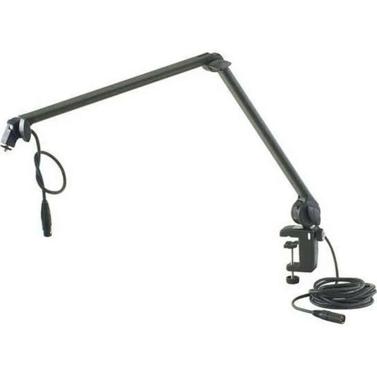 K&M 23860 schwarz Tisch-Mikrofonarm Studio-Mikrofonarm mit 6 m Kabel
