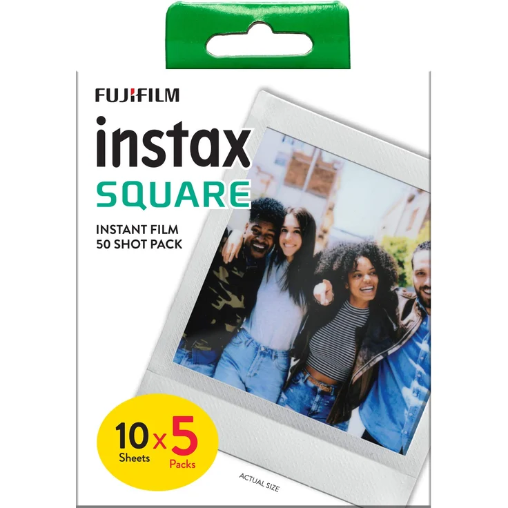 Fujifilm Instax Quadratischer Film, weißer Rand, 50 Stück