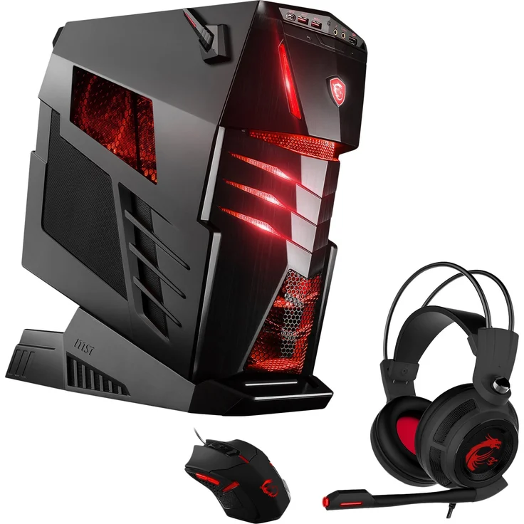 MSI Aegis Ti3 VR7RF-043DE Gaming-PC inkl. MSI Gaming Pack (Intel Core i7-7700K, MSI nVidia GeForce GTX1080Ti Gaming 11GB, 2x512GB PCIe SSD, 4x16 GB DDR4, Windows 10 Home) schwarz, High End, Wassergekühlt – Bild 1