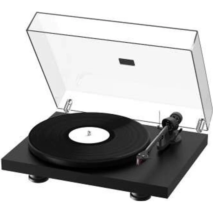 Pro-Ject Debut Carbon EVO Manueller Plattenspieler mit Riemenantrieb inkl. Schutzhaube satin schwarz – Bild 1