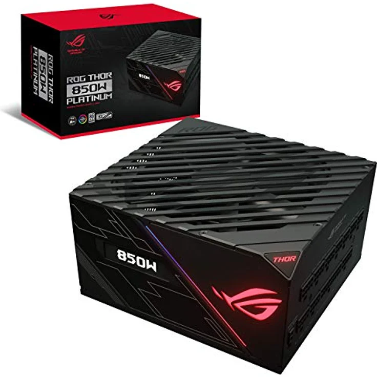 ASUS ROG Thor-850P Platinum Netzteil (Aura Sync, OLED Display, 0dB-Kühlung) – Bild 1