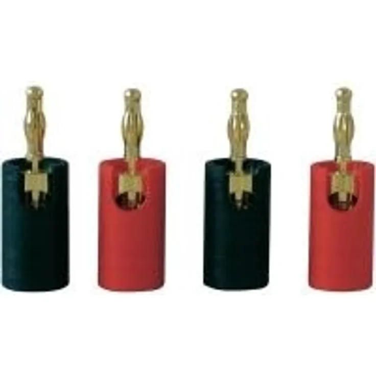 Dynavox High-End Bananenstecker-Set Rot, Schwarz (203330)