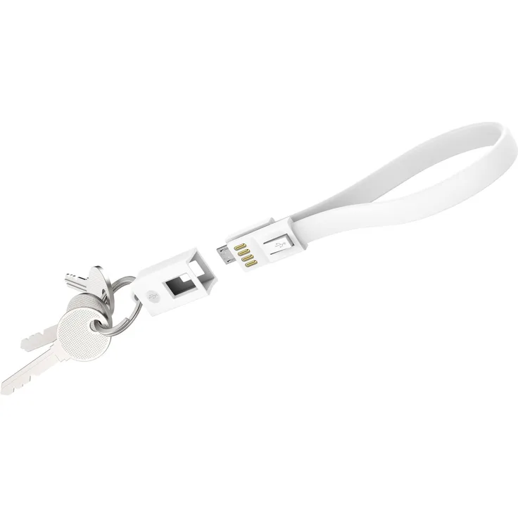 XLAYER Kabel Colour Line Key Cable Micro USB 0.2m White