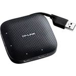 TP-Link UH400 4-Port-USB-3.0-Hub (bis zu 5 Gbit-s, 4 Steckplätze, Plug & Play, Hot Swapping, unterstützt Windows 10-8.1-8-7-Vista-XP, MacOS X und Linux) schwarz
