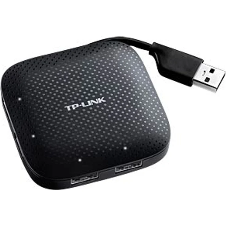 TP-Link UH400 4-Port-USB-3.0-Hub (bis zu 5 Gbit-s, 4 Steckplätze, Plug & Play, Hot Swapping, unterstützt Windows 10-8.1-8-7-Vista-XP, MacOS X und Linux) schwarz – Bild 1