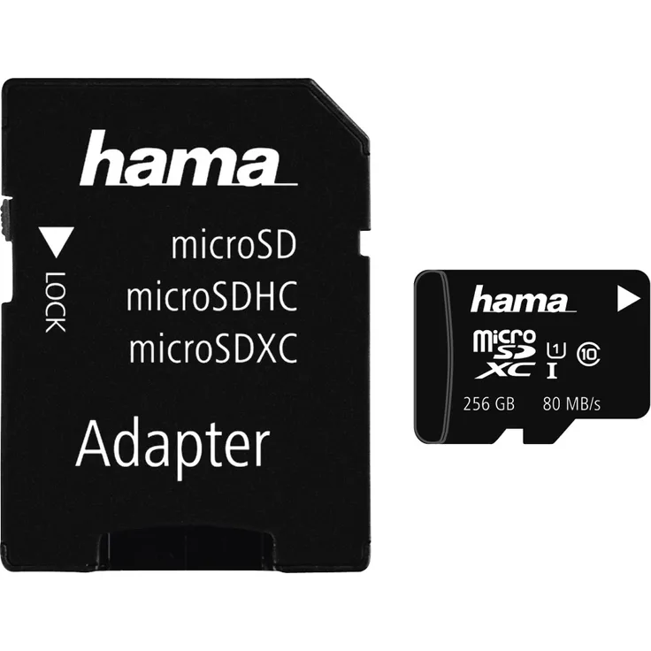 microSDXC 256GB Class 10 UHS-I 80MB-s + Adapter-Mobile