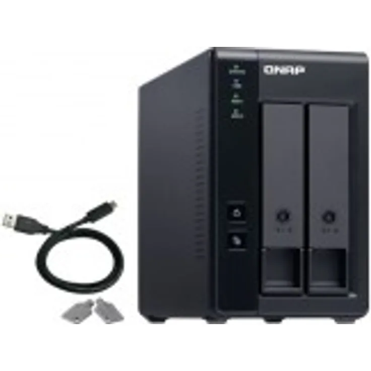 QNAP TR-002 USB 3.1-RAID-Erweiterungsgehäuse Gen. 2, 2 Einschübe, schwarz