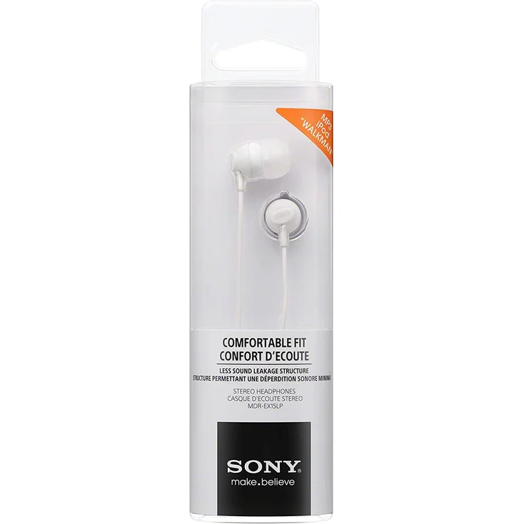 Sony MDR-EX15LP In-Ear Kopfhörer mit Mikrofon, weiß – Bild 3