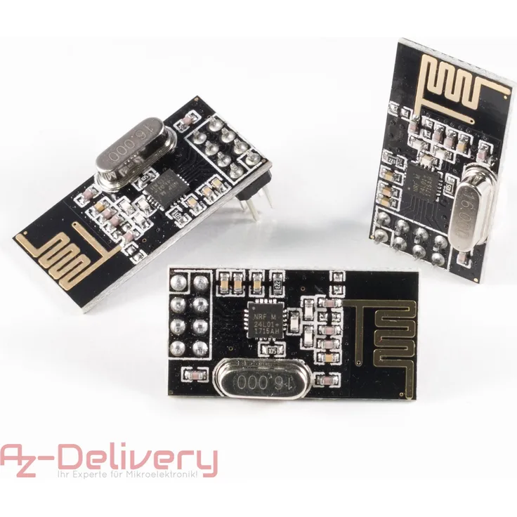 AZDelivery 3x NRF24L01 mit 2,4 GHz Wireless Module für Arduino, ESP8266, Raspberry Pi etc.