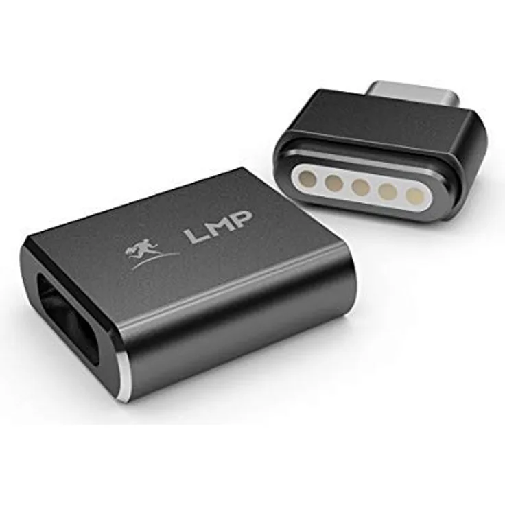 LMP magnetischer Sicherheitsadapter, USB-C, für Ladekabel bis zu 100 W. grau - Space Gray