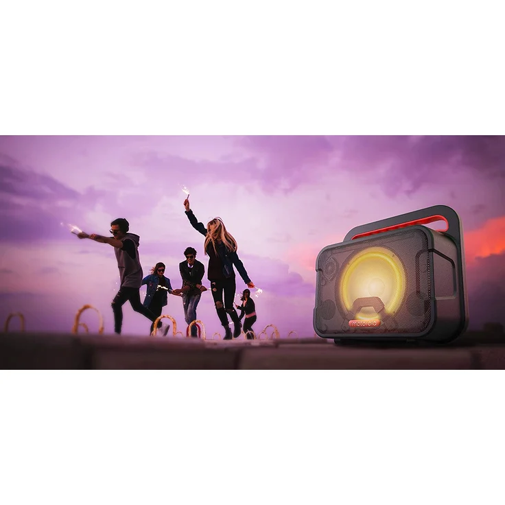 Motorola Sonic Maxx 810 - Bluetooth Trachbarer Party Lautsprecher - 20 Stunden - IPX4 Waterproof - LED-Beleuchtungssystem - FM Radio – Bild 6