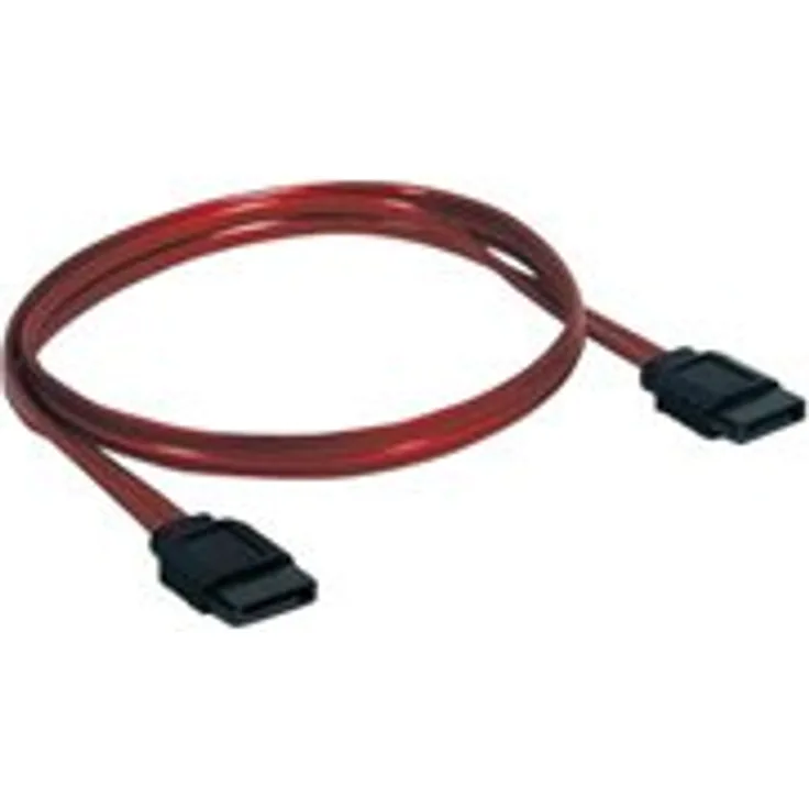 Manhattan 340700 SATA-Datenkabel, 7-polig Stecker auf Stecker, 50 cm rot