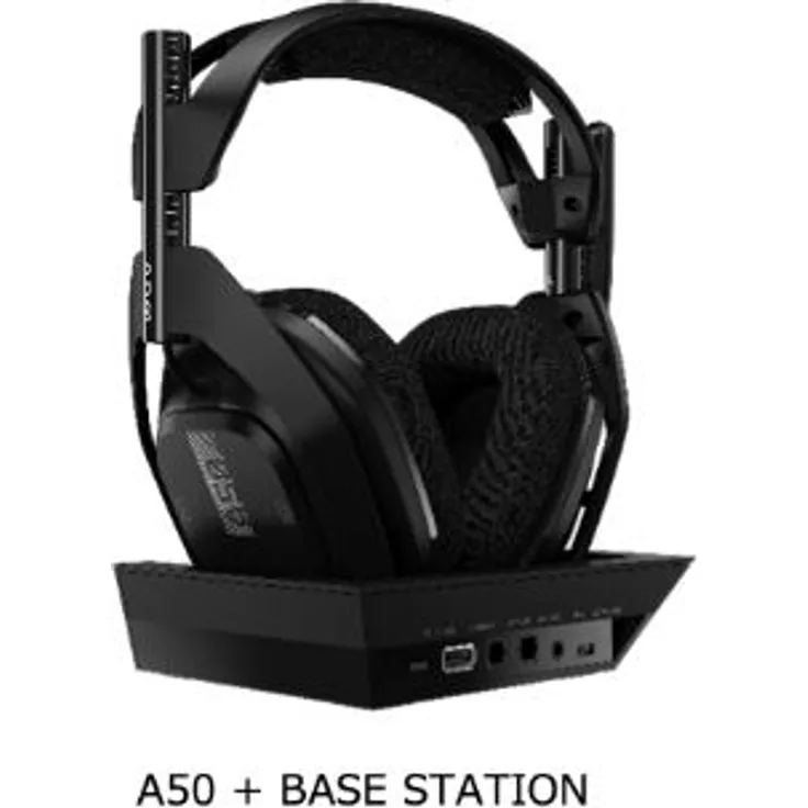 ASTRO Gaming A50 kabelloses Headset und Basisstation (4. Generation) mit Dolby Audio-Dolby Atmos (kompatibel mit Xbox One, PC, Mac) schwarz-gold